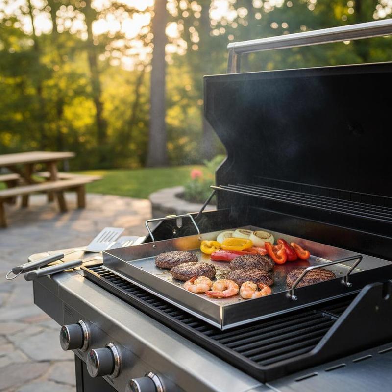 Camping Outdoor Cooking Set - Piastra universale piatta 18x16 pollici per