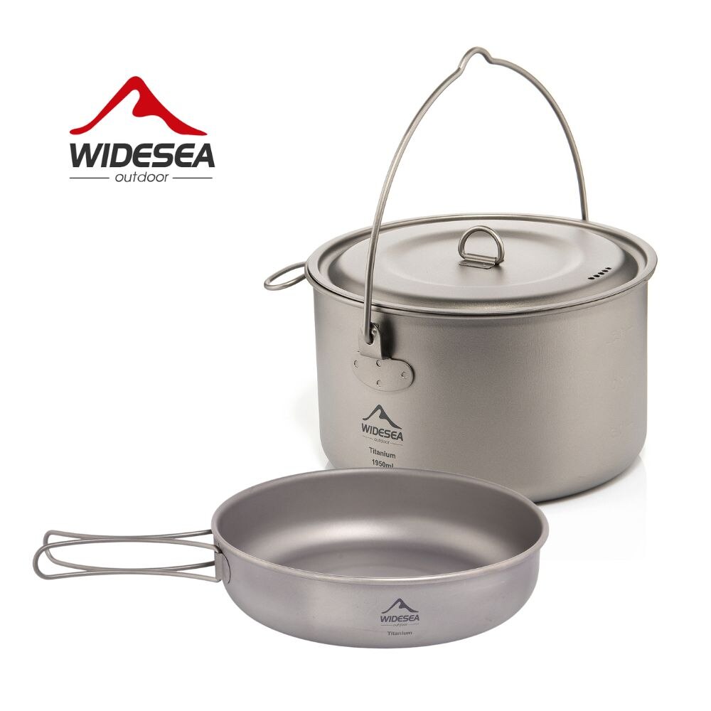 Camping Cooking Pots And Pans Set - Widesea Stoviglie da campeggio Set di