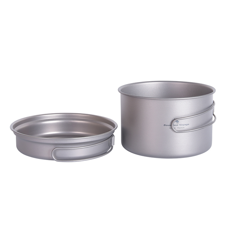 Camping Cooking Pots And Pans Set - Pentola in Titanio Boundless Voyage con