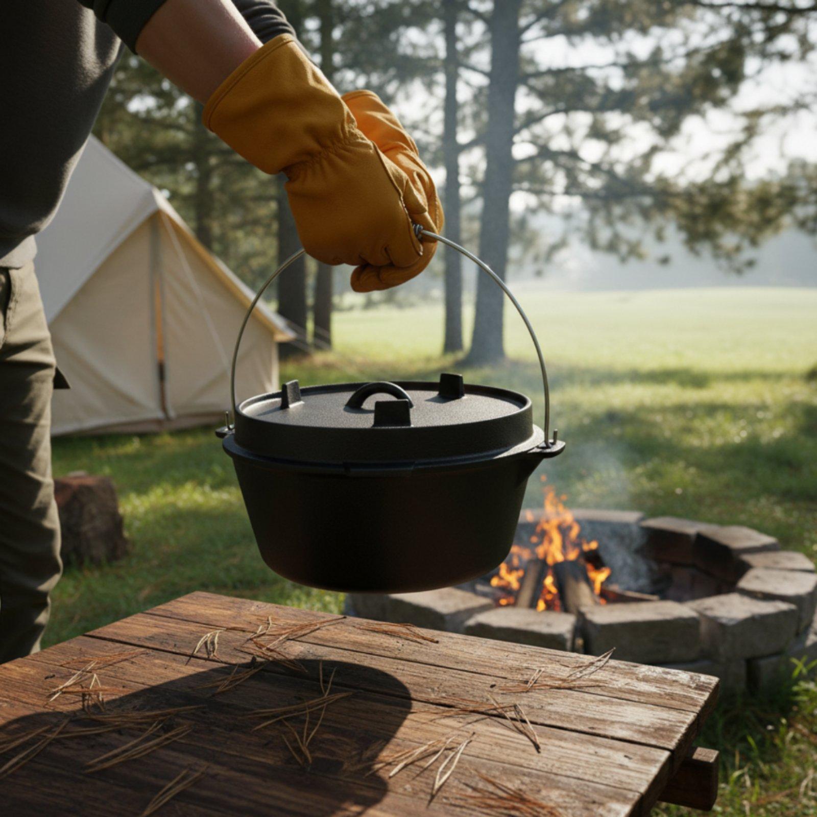 Camping Cooking Dutch Oven - Pentola da campeggio in ghisa per