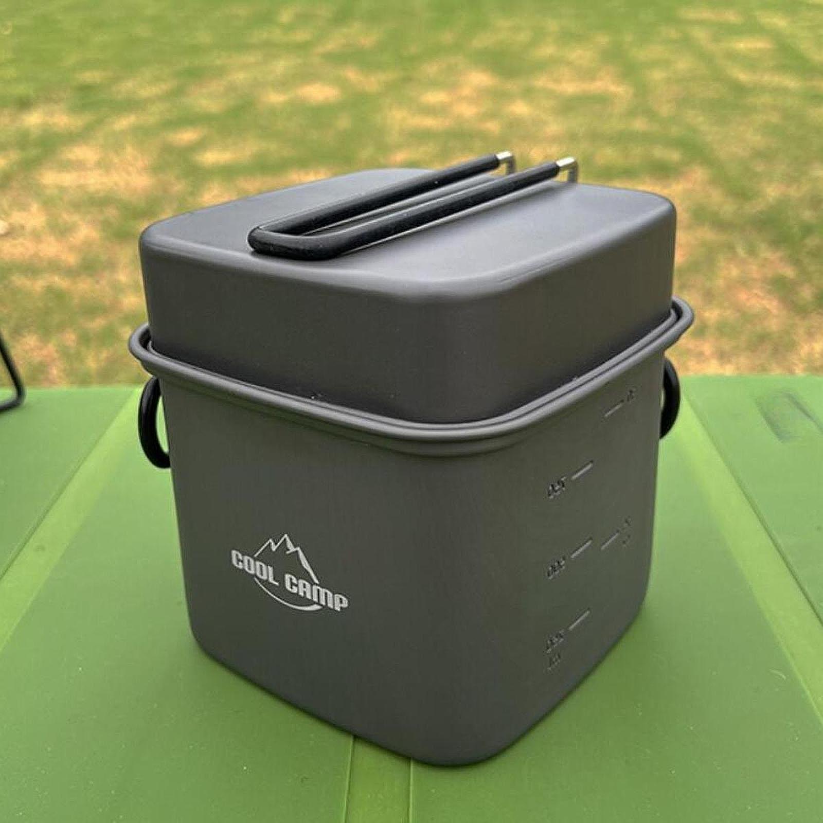 Camping Cooking Pots And Pans Set - Set di Pentole da Campeggio, Padella
