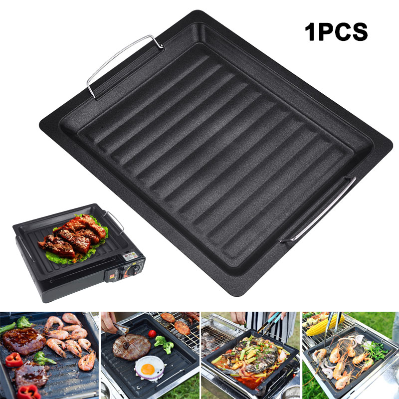 Camping Cooking Tray - Padella per grigliare quadrata spessa da