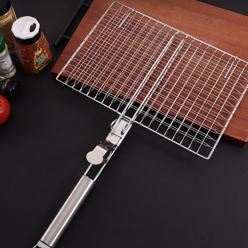 Camping Cooking Mesh - 1 SET rete per barbecue manico