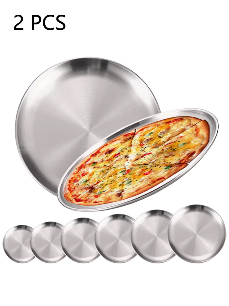 Camping Cooking Tray - Set di 2 Piatti Rotondi in