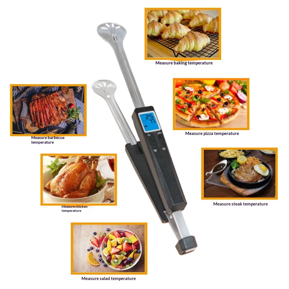 Meat Thermometer Camp - Termometro a pinza per lettura istantanea,