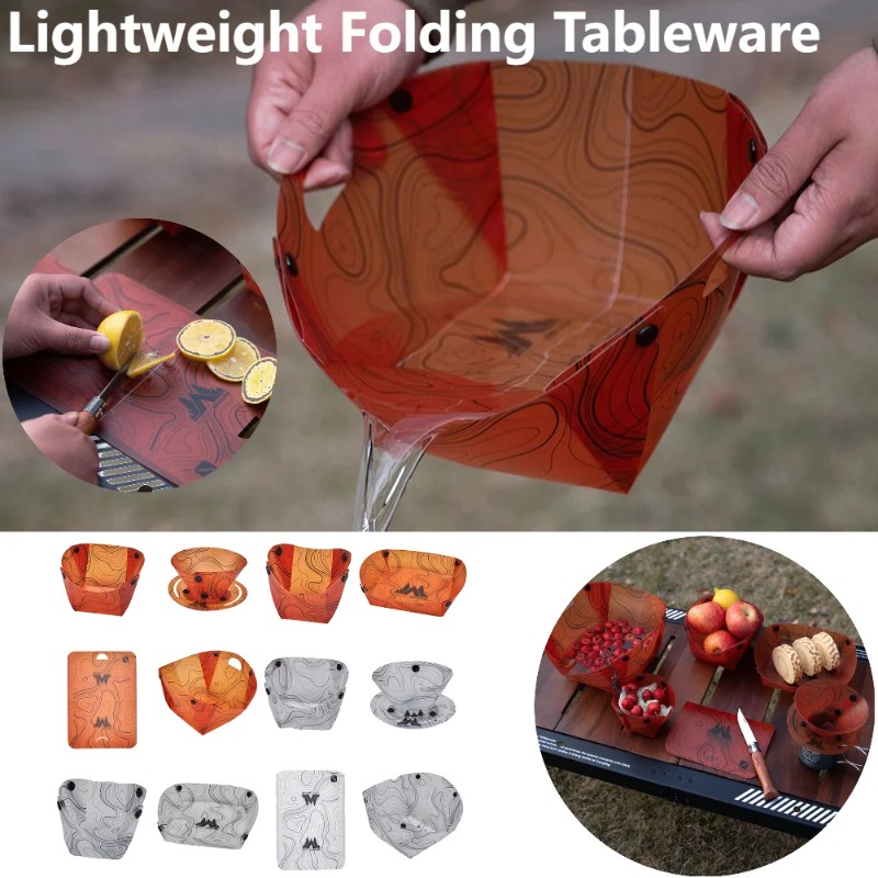 Camping Cooking Tray - Stoviglie da campeggio pieghevoli Ciotola portatile