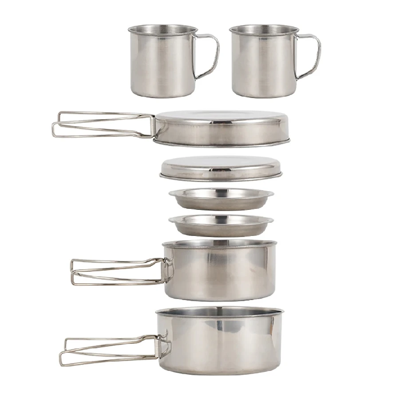 Set da 8 Pezzi per Campeggio,  - Camping Cooking Set With Bag recensione e prezzo