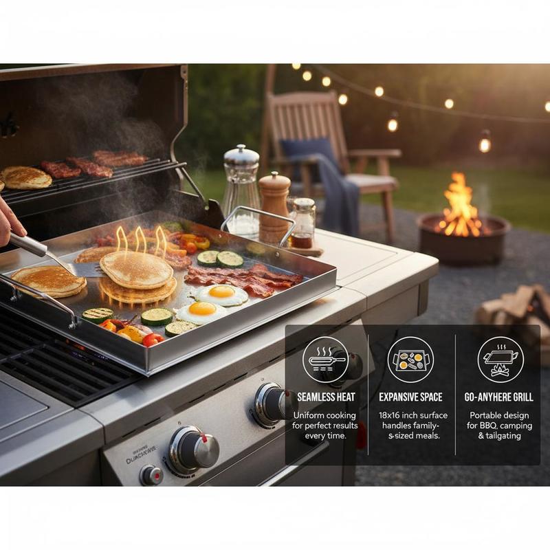 Piastra universale piatta 18x1 - Camping Outdoor Cooking Set recensione e prezzo