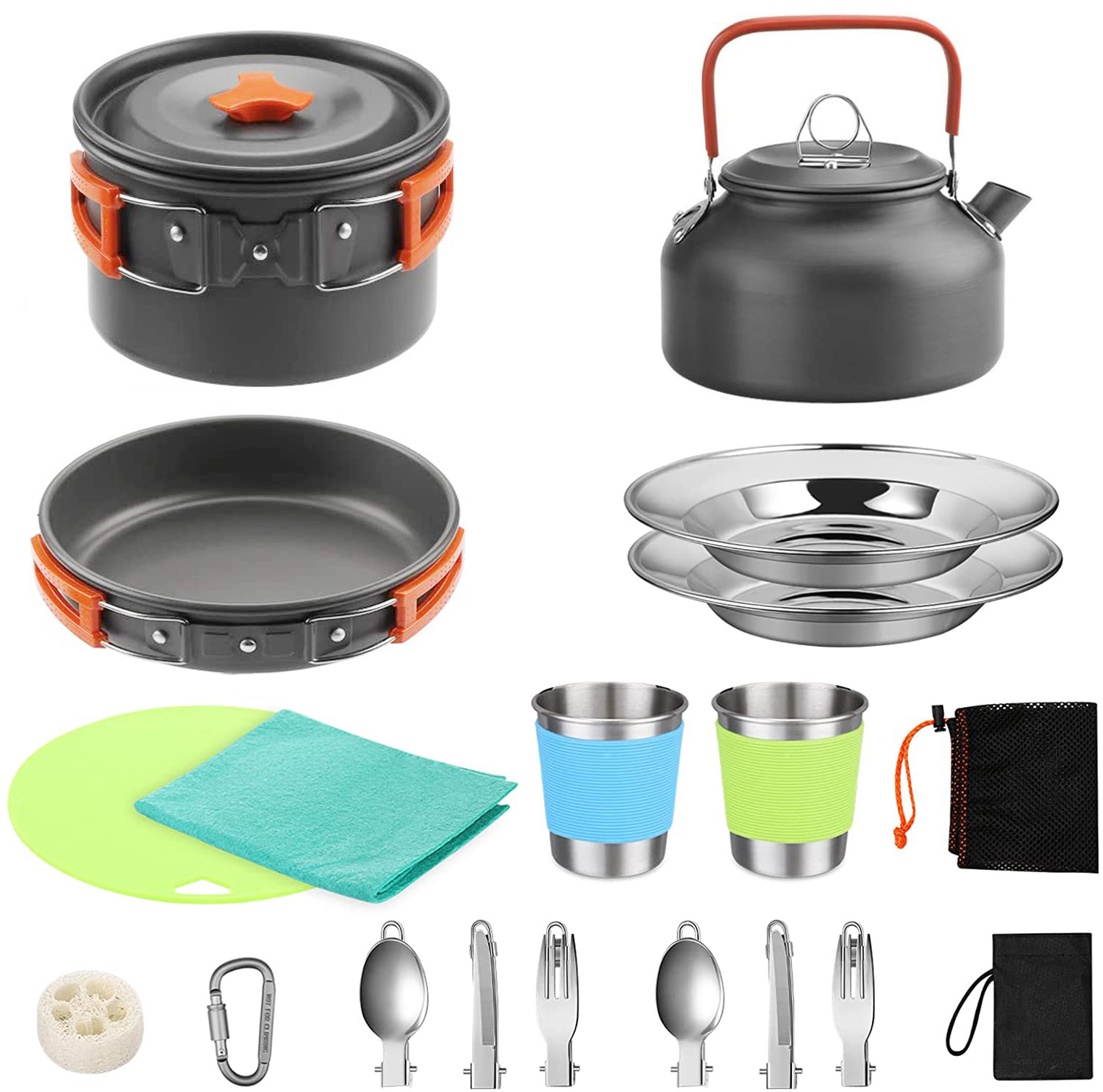 Set Completo da Campeggio per  - Camping Cooking Pots And Pans Set recensione e prezzo