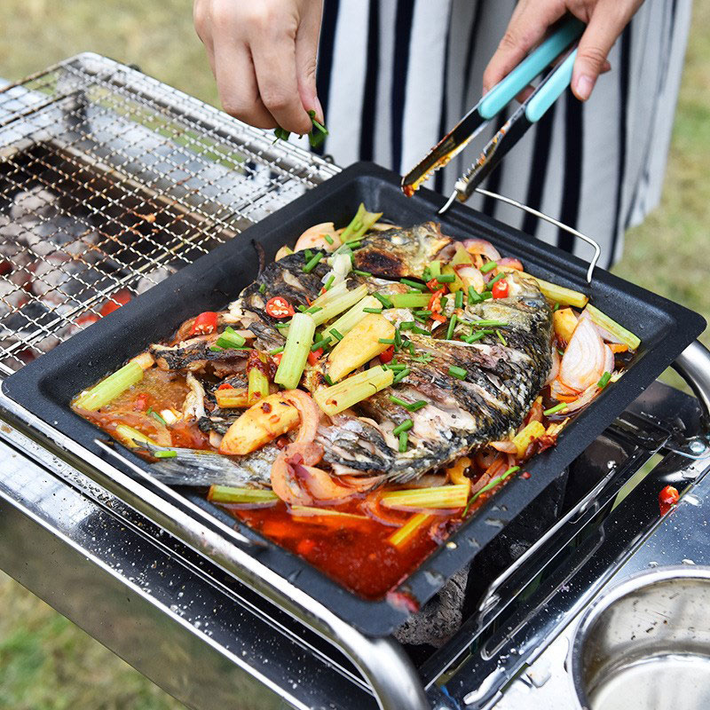 Padella per grigliare quadrata - Camping Cooking Tray recensione e prezzo