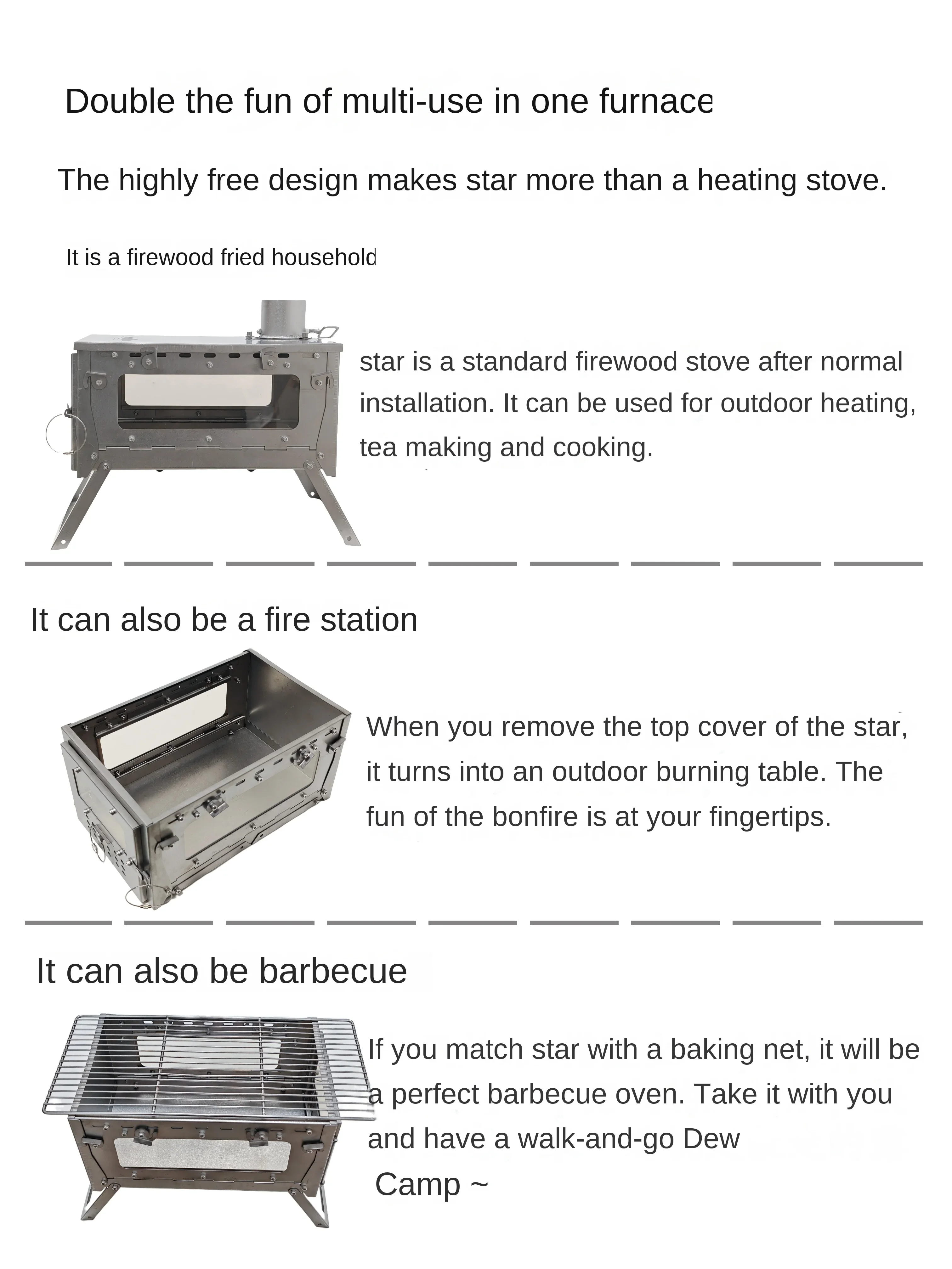 Stufa da ardere pieghevole in  - Camping Cooking Light recensione e prezzo