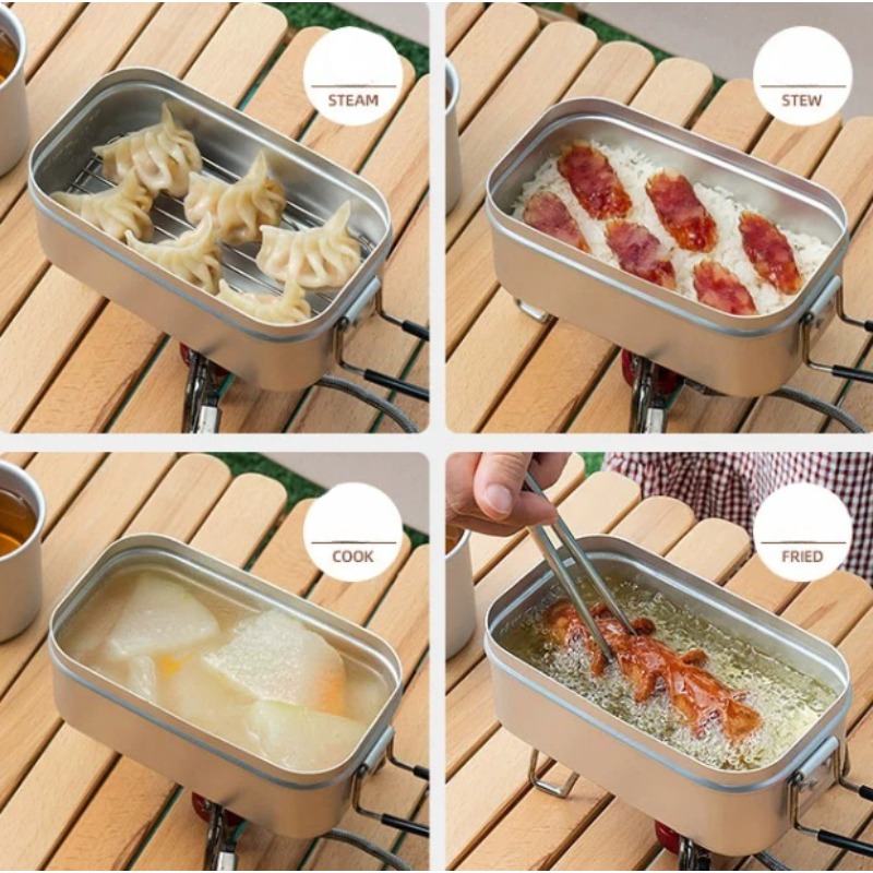 1PC Scatola per il pranzo in a - Camping Cooking Flame recensione e prezzo