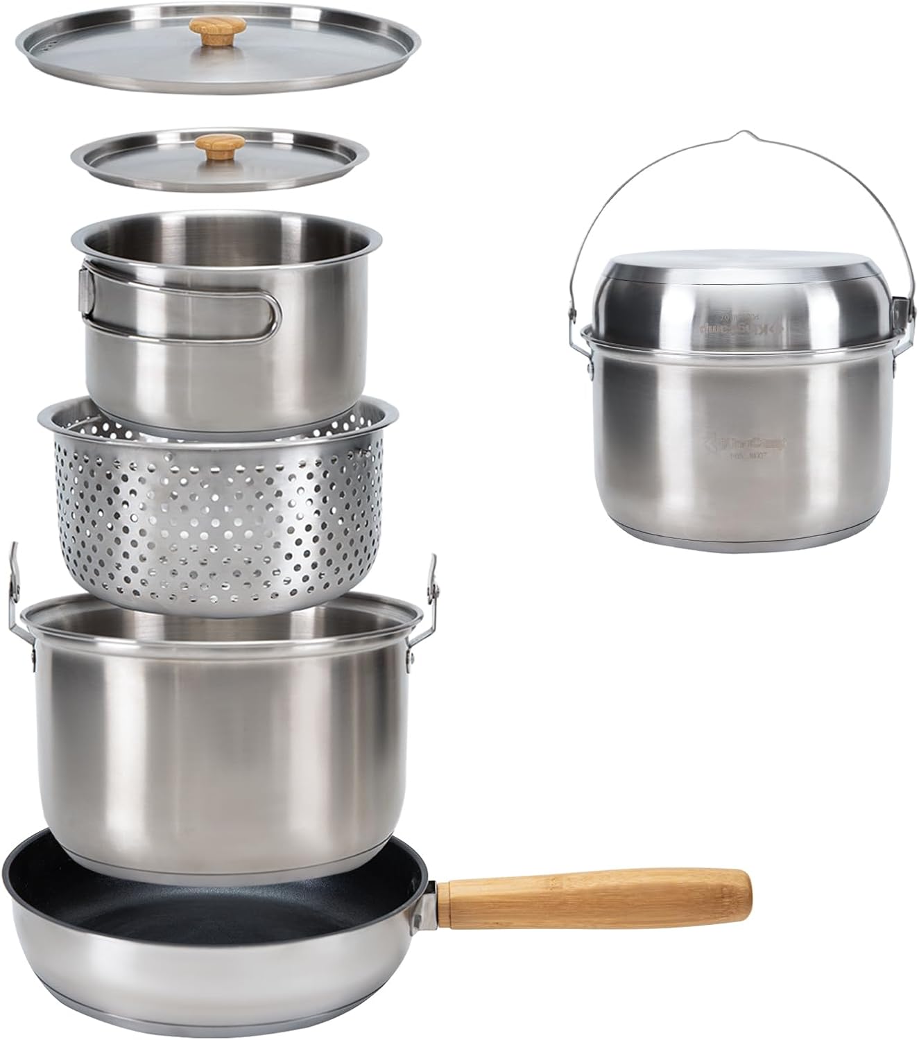 Set di Pentole da Campeggio in - Camping Cooking Set With Bag recensione e prezzo
